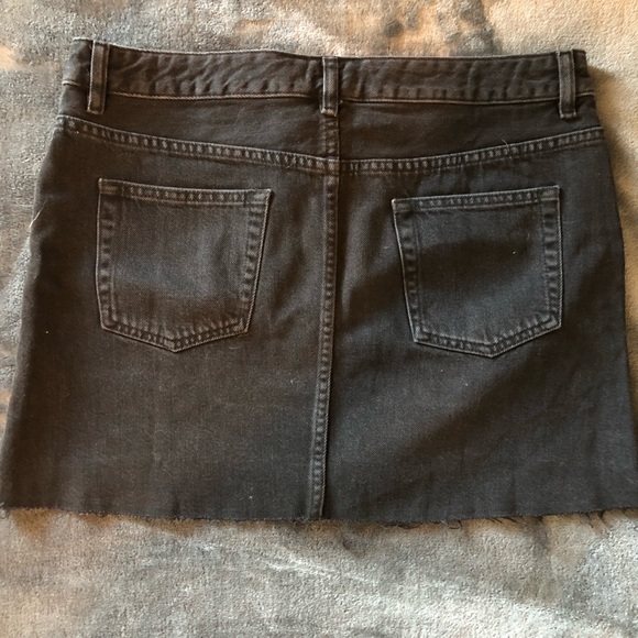 NWOT Asos Black Jean Skirt - Picture 2 of 3
